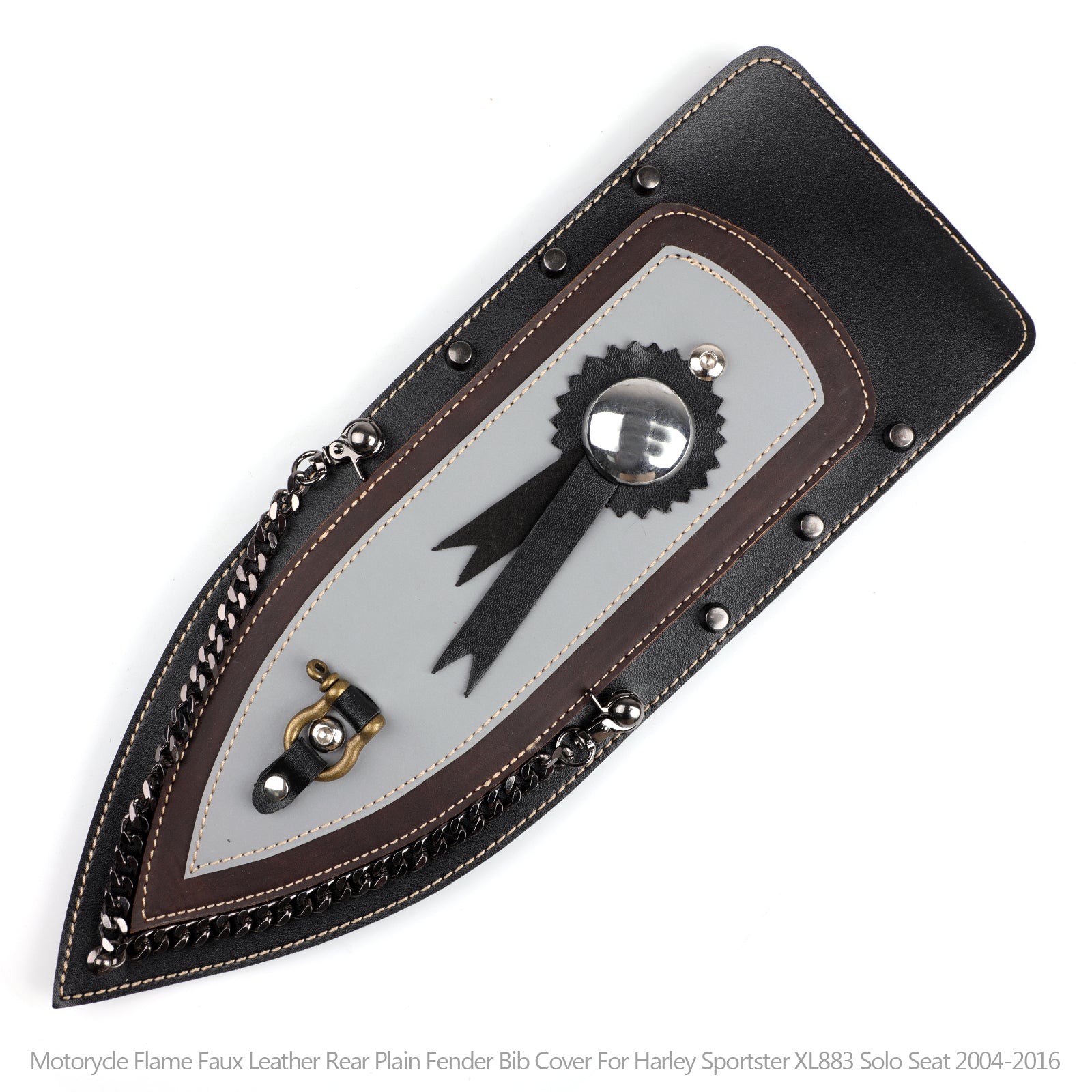 Bibe de pára-choque traseiro liso de couro para 04-16 Harley Sportster XL883 Solo Seat Genérico
