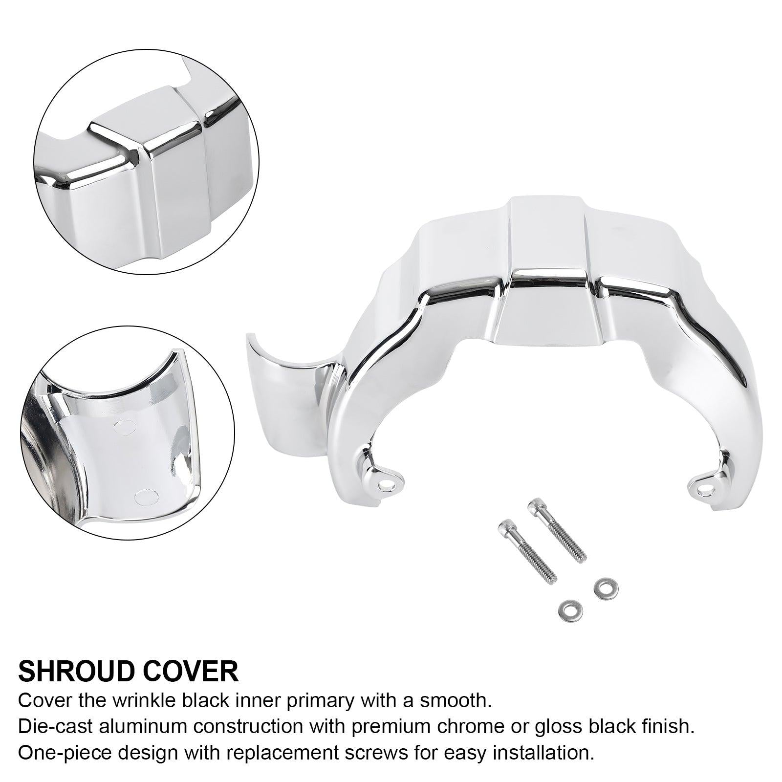 Chrome Precision Transmission Shroud Cover for Milwaukee M8 2017-2020