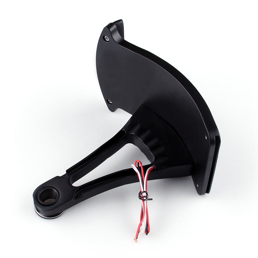 Univerzální boční náprava Mount Black Billet poznávací značka držák Taillight LED fit harley blk generic
