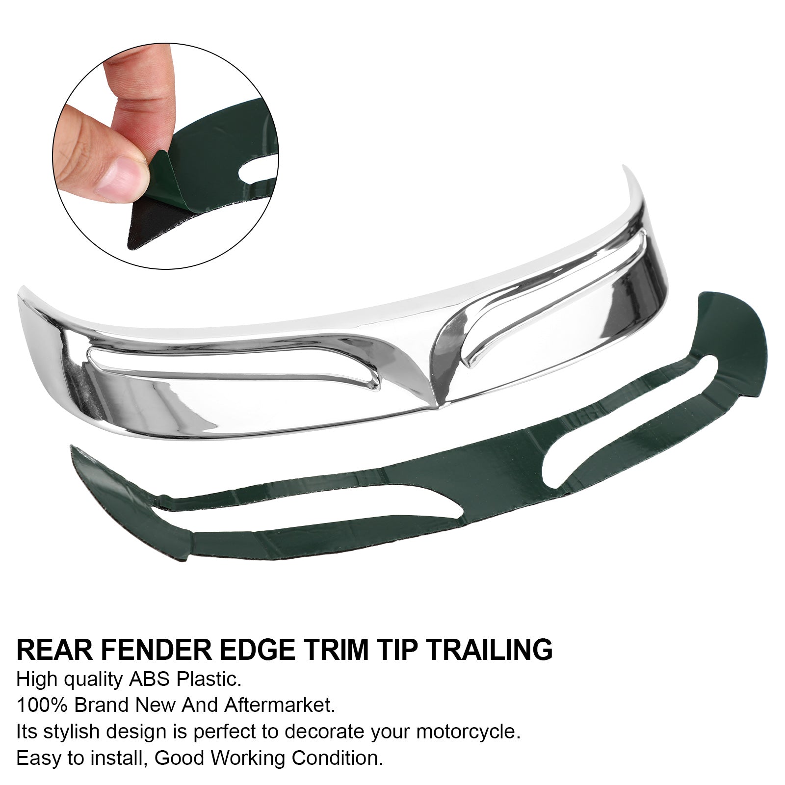 Consejo de borde del borde del guardabarros trasero Chrome Fit para FLSTF 2007-2017