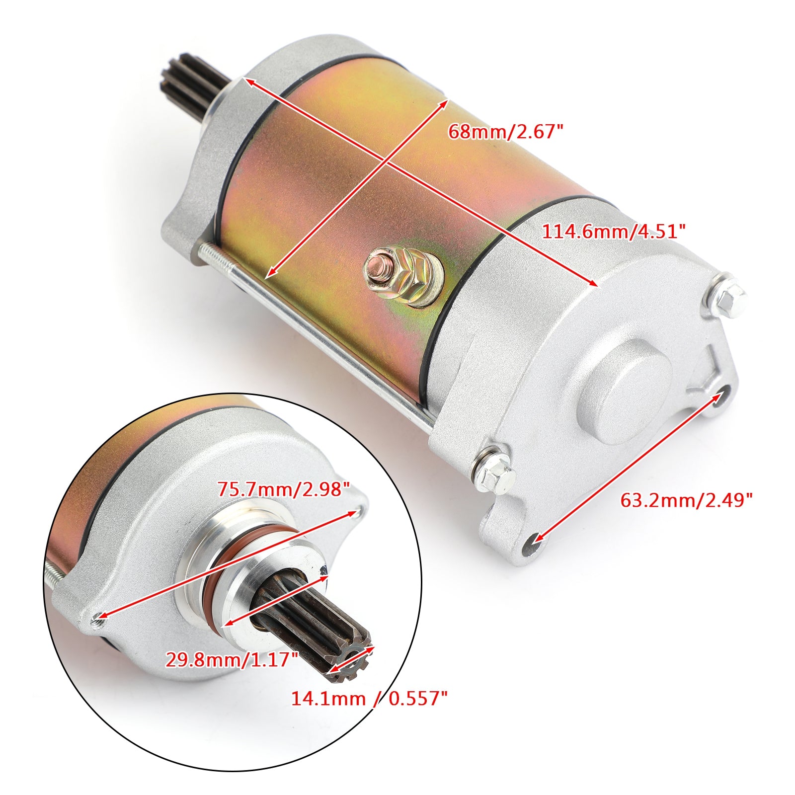 16-23 CF-Moto CForce 400 500 UForce 600 Touring ZForce 500 Starter Motor 0GSV-093000-1100 0GR0-091100