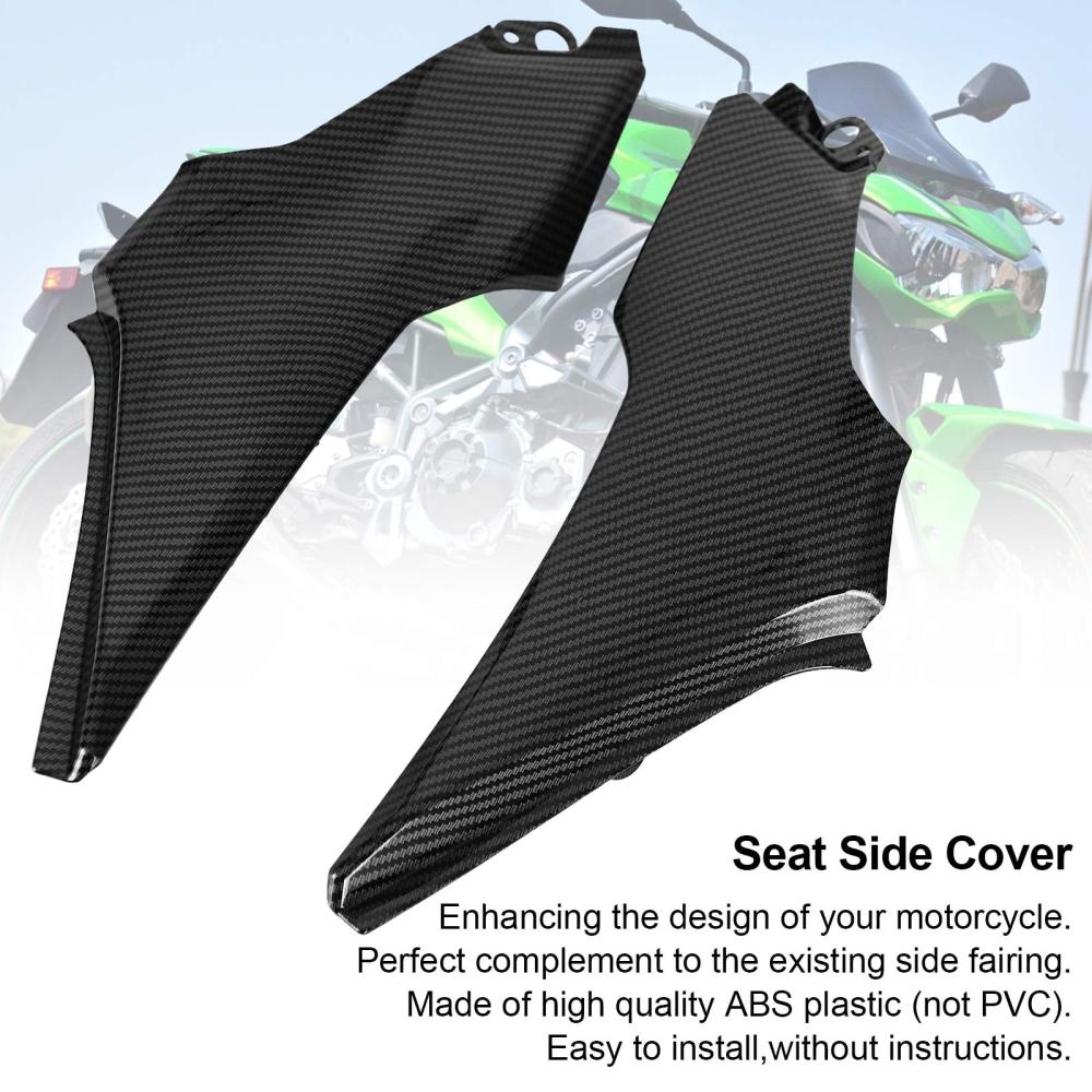 Sæde sidedæksel Bench Patent Leather Fairing Cowling til Kawasaki Z900 2017-2019 Generisk