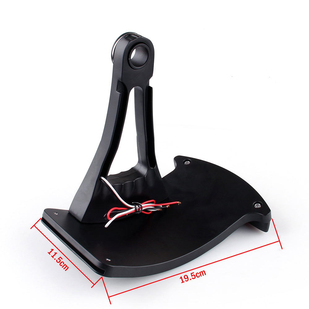 Univerzální boční náprava Mount Black Billet poznávací značka držák Taillight LED fit harley blk generic