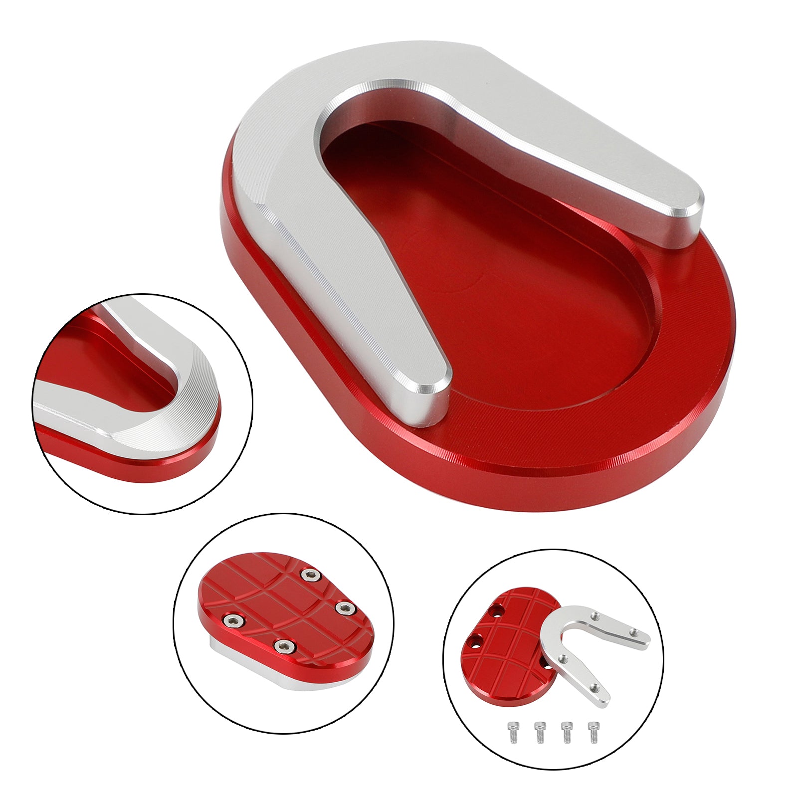 13-20 Vespa Sprint dan Primavera 150 Pata de cabra Almohadilla de extensión de caballete lateral