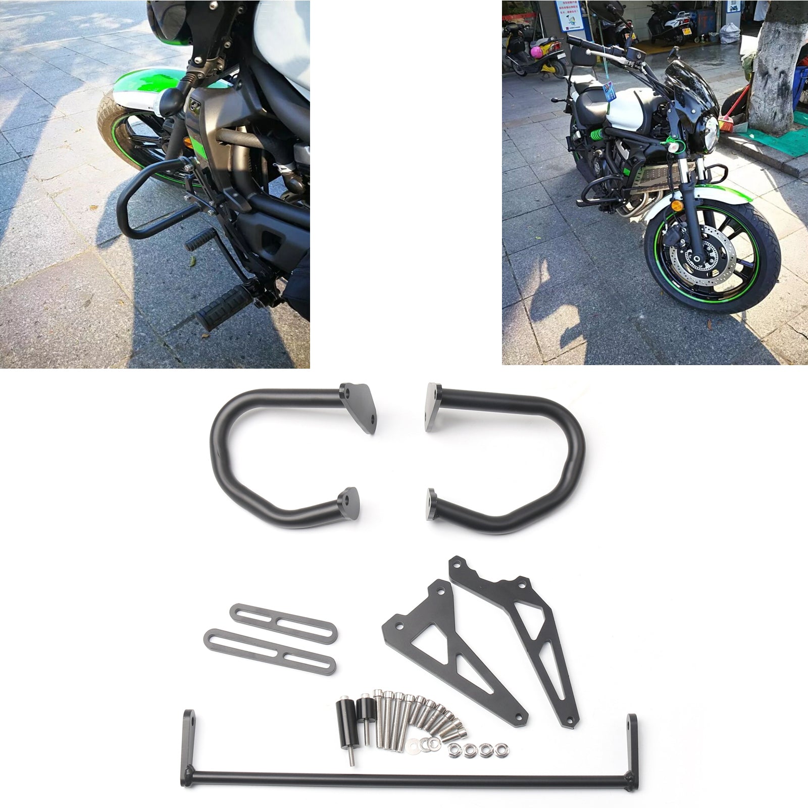 15-22 Kawasaki VN650 Vulcan S Black Crash Bars Engine Guard Protector