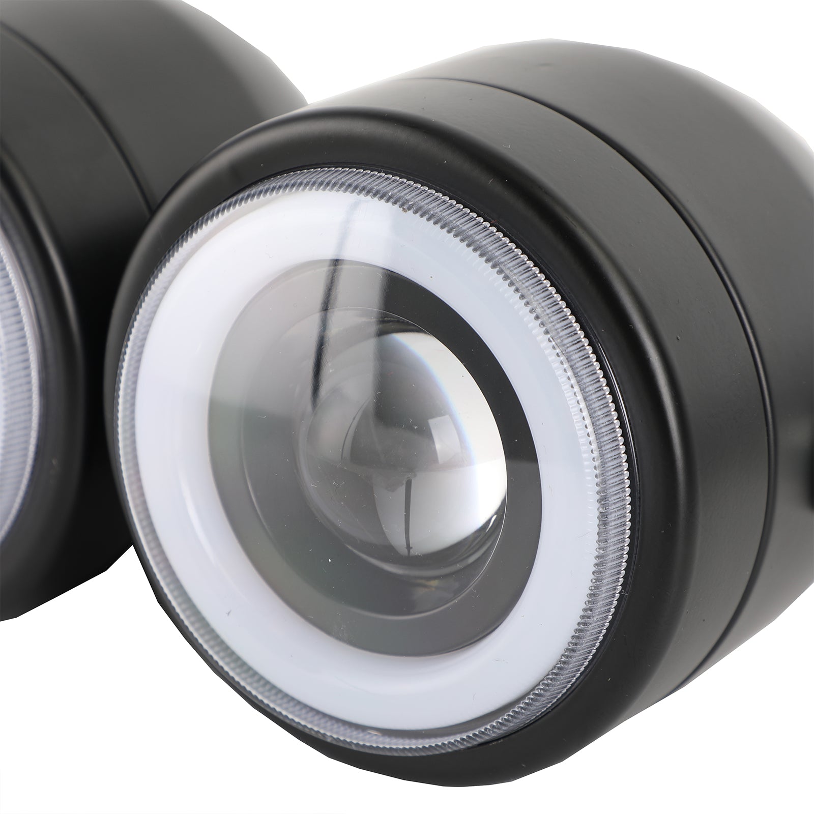 Black Twin Headlight Motocykl Double Dual Lamp Street Fighter Univerzální Motocykl Twin Headlight Double DRL Light pro Harley Chopper Bobber Cafe Racer 4.33" Twin Dual LED světlomet Univerzální Chopper Bobber Cafe Racer Motocykl Generic