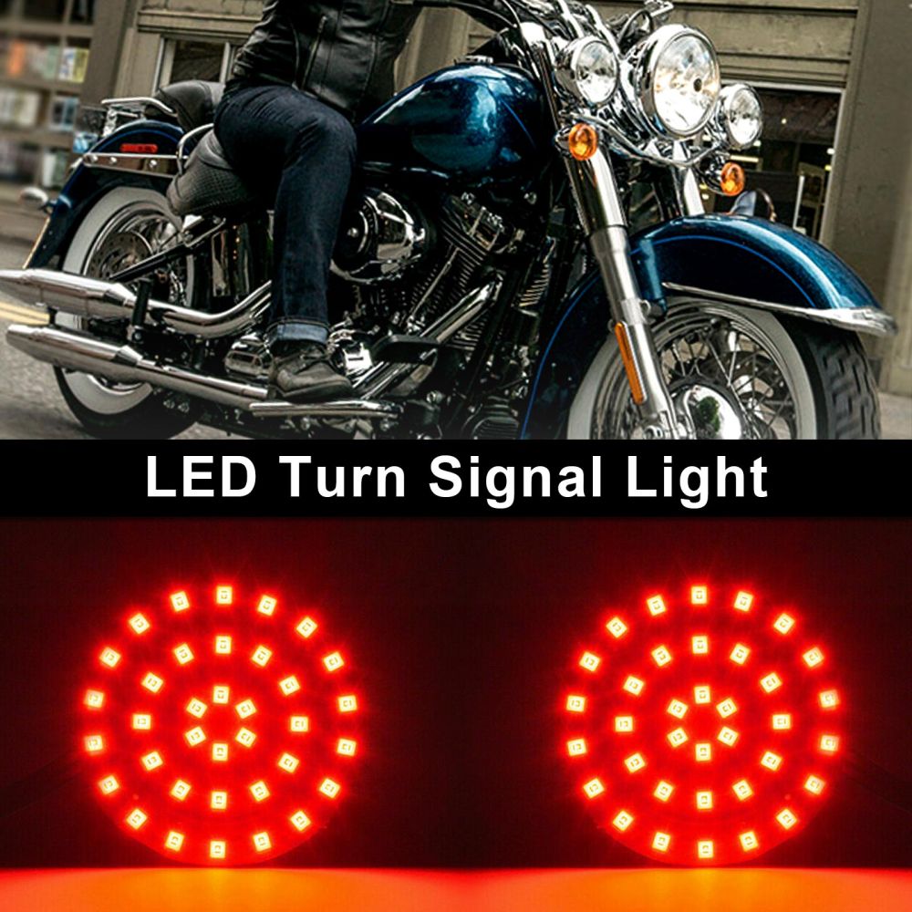 1156 LED Turn Signal Light inserts lampe ajustement pour Softail Touring Dyna Sportster