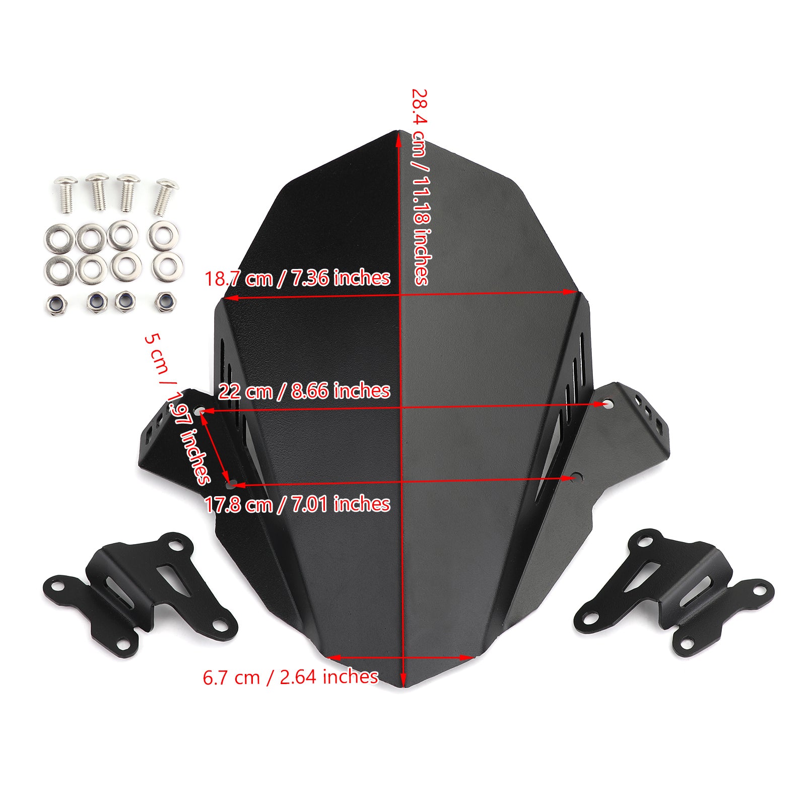 2017-2020 YAMAHA FZ 09 MT 09 Forrude Windshield Shield Protector Black Generic