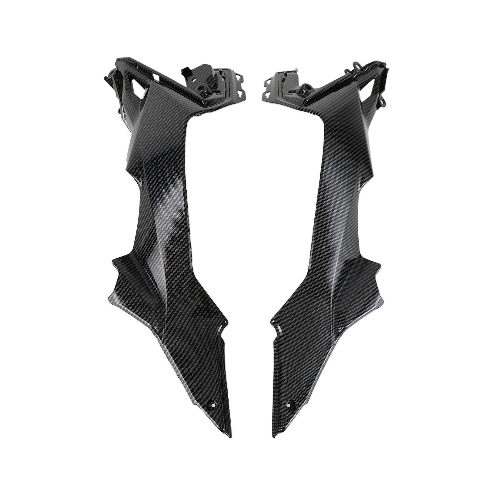 Carbon Tank Side Cover Panel Trim Fairing Fit til Kawasaki Z650 2017-2020 Generisk
