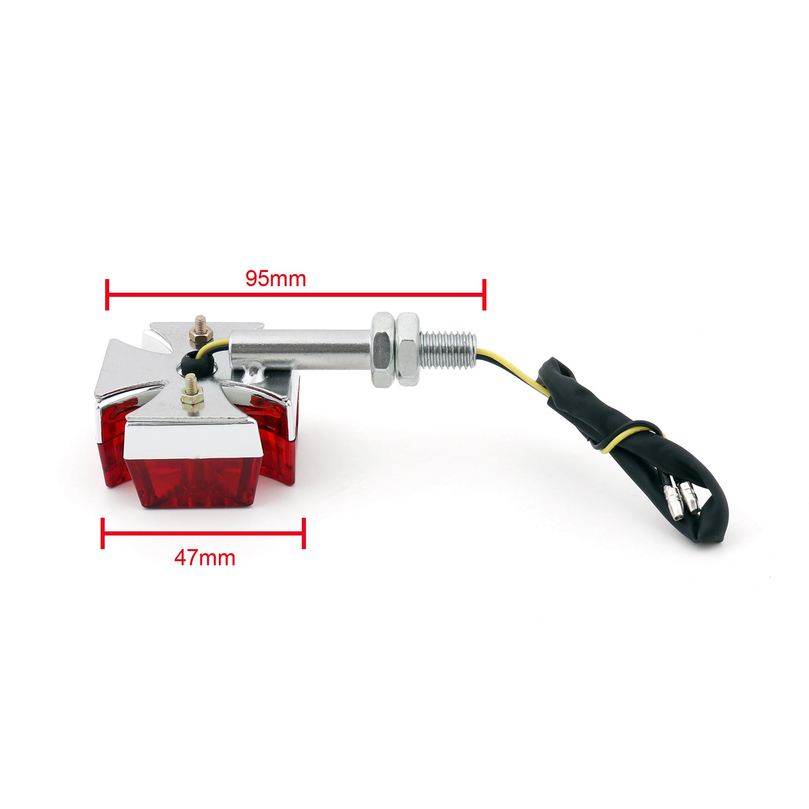 2x Signal de virage à LED Cross Rouge 2x pour Harley Motorcycle