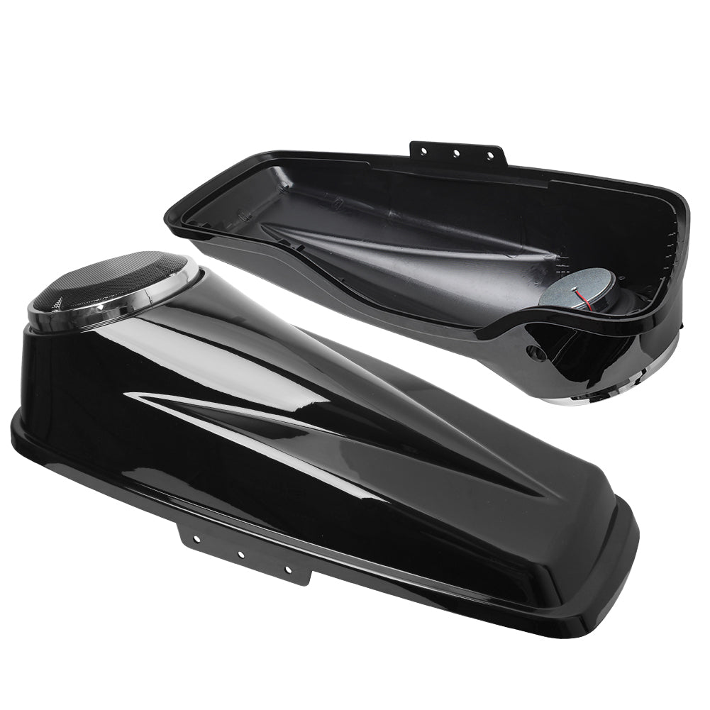 2014-2021 Harley Touring Road King Glide Schwarz 6.5" Satteltaschen-Lautsprecherdeckel Generic