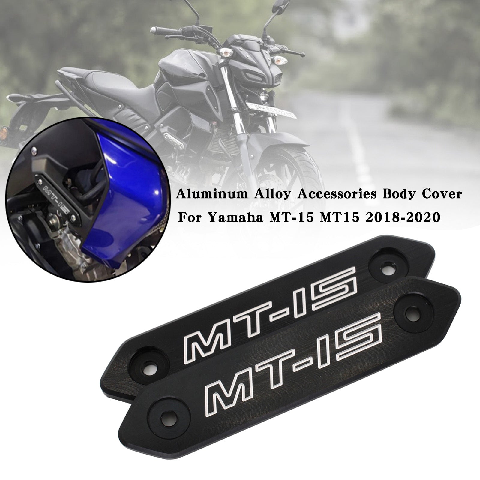 Aluminiumslegeringstilbehør kropsdæksel til Yamaha MT 15 MT-15 MT15 2018-2020 Generisk