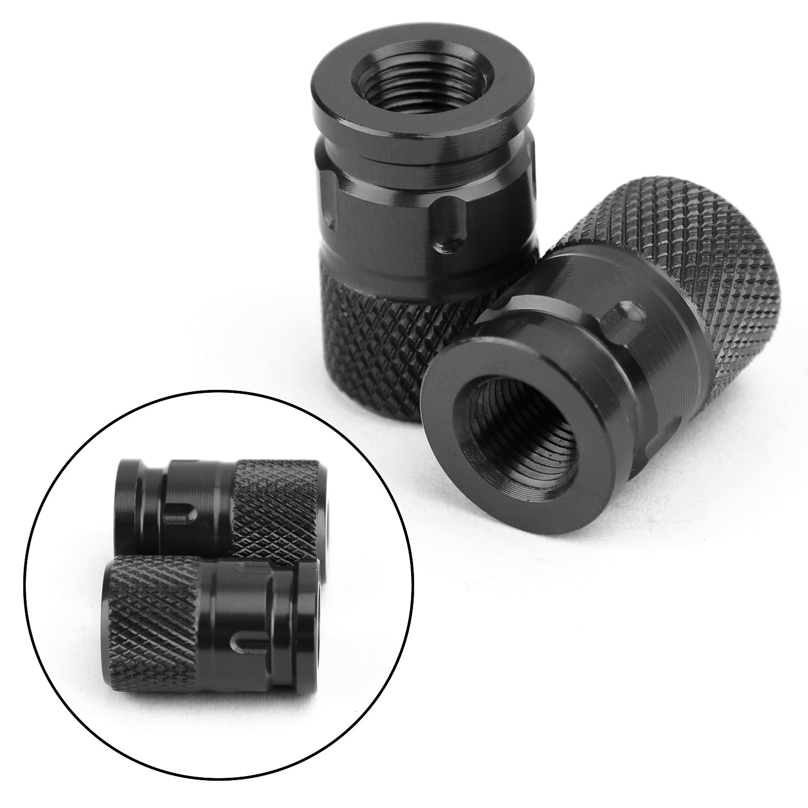 Motorcycle Car Truck Bike CNC Aluminum Billet Anti-Thief Tire Valve Stem Cap Generic