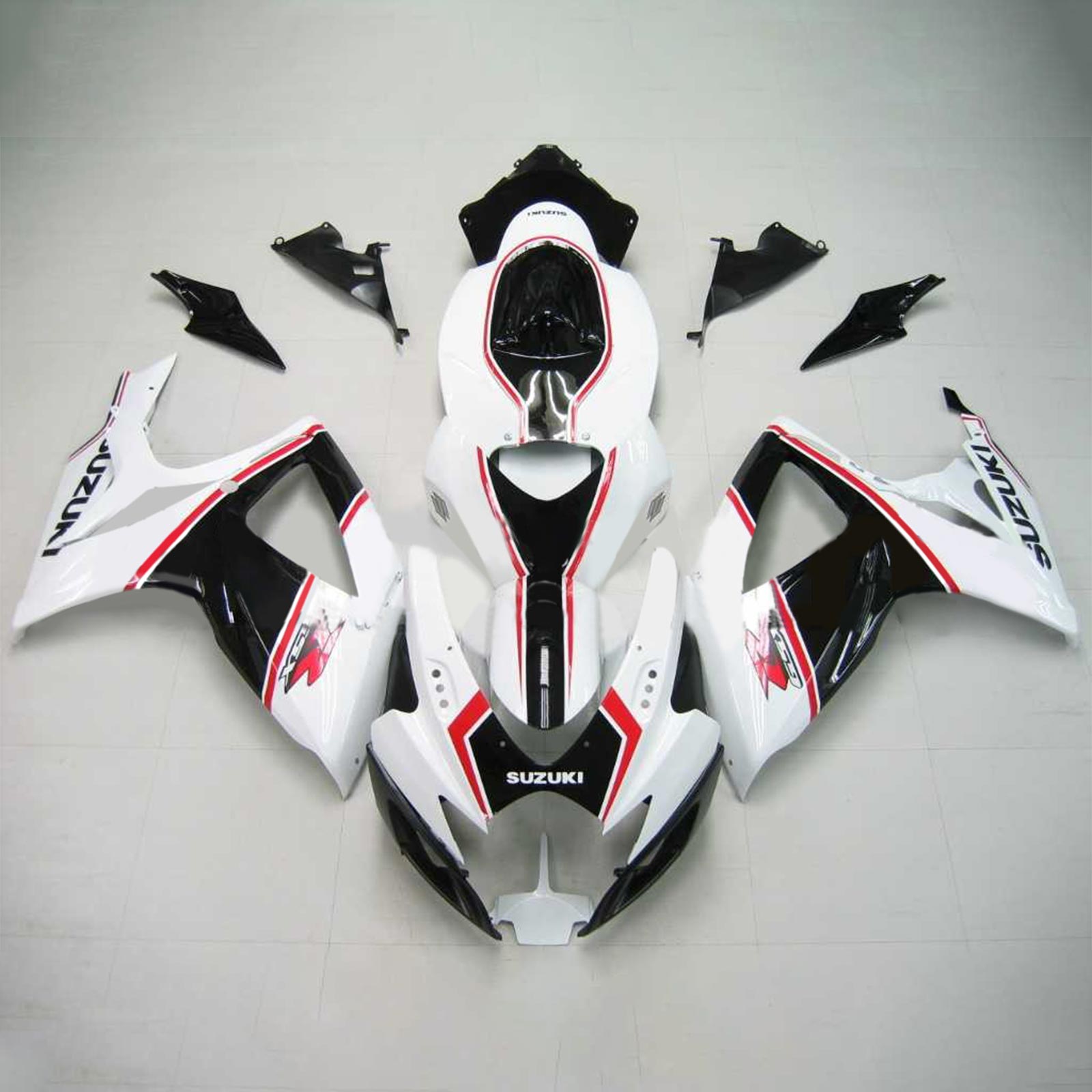 Amotopart 2006-2007 Suzuki GSXR 600/750 Black&White Style3 Fairing Kit