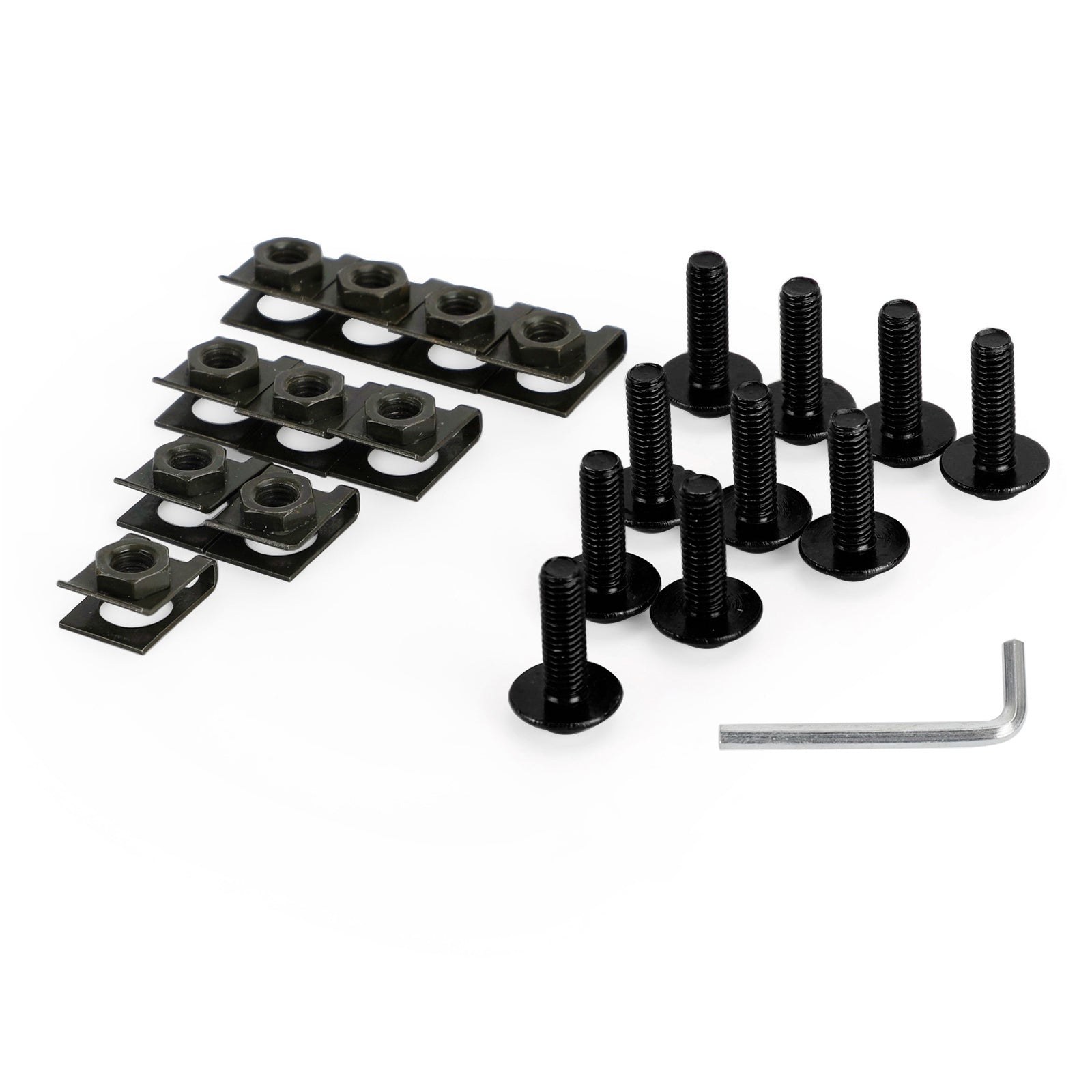 10x Aluminium M6 x 20mm Motorrad-Bildschirmschrauben & Feder-C-Clips für Honda Generic
