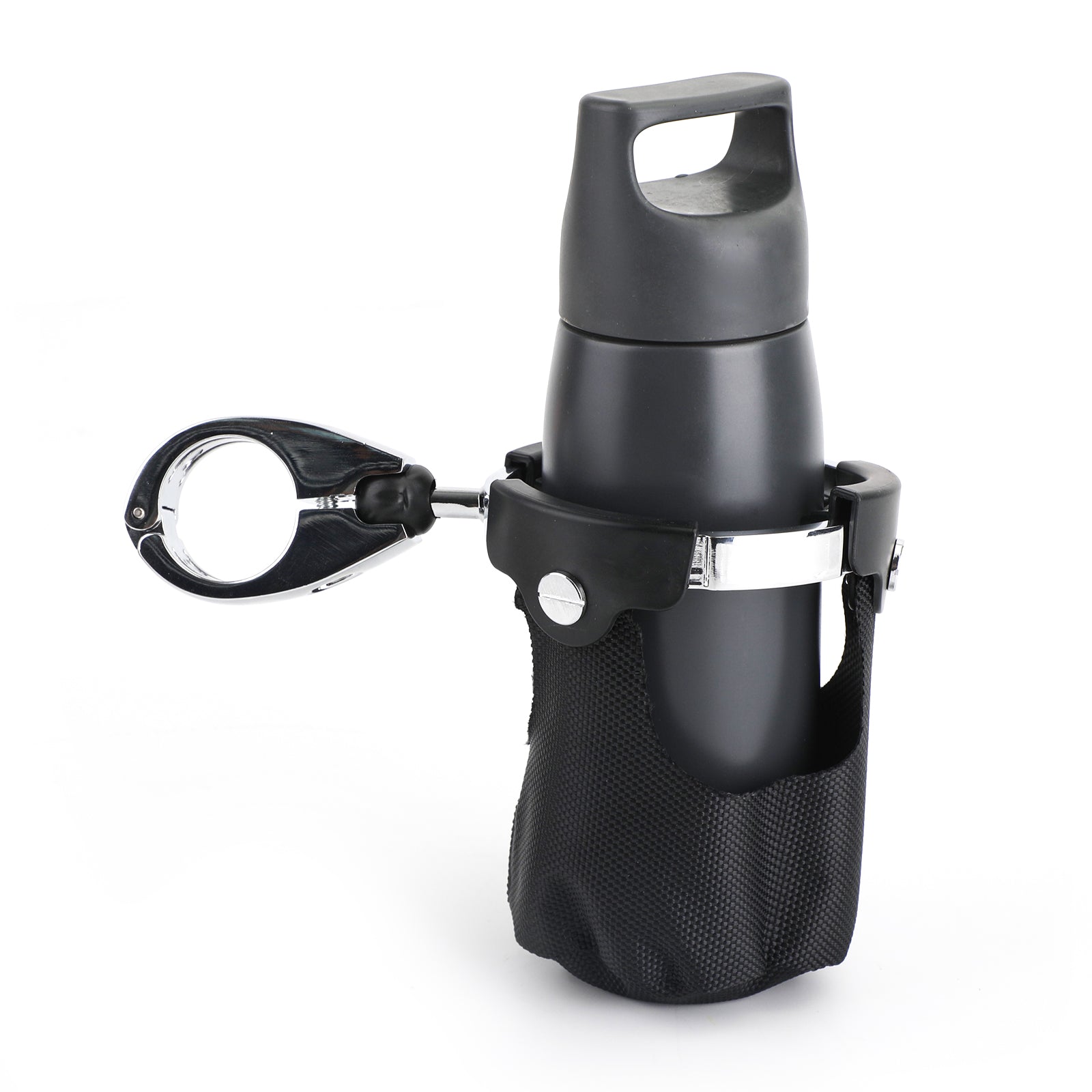 Chrome motorfiets 7/8 inch tot 1 1/4 inch drink bekerhouder met mand Universal