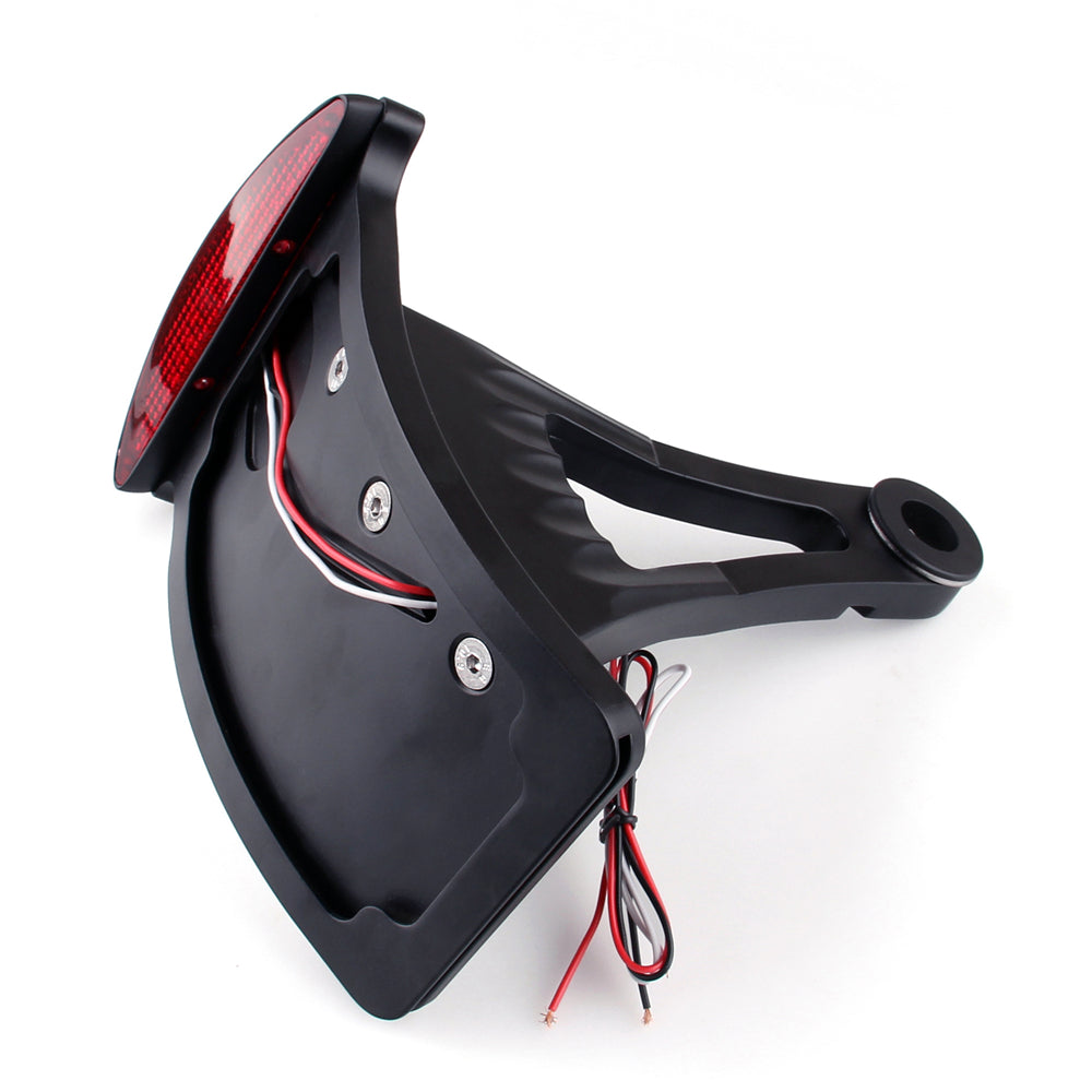 Universal Side Achse Mount Black Billet Nummernschild Bracket Rücklicht LED FIT HARLEY BLK Generic