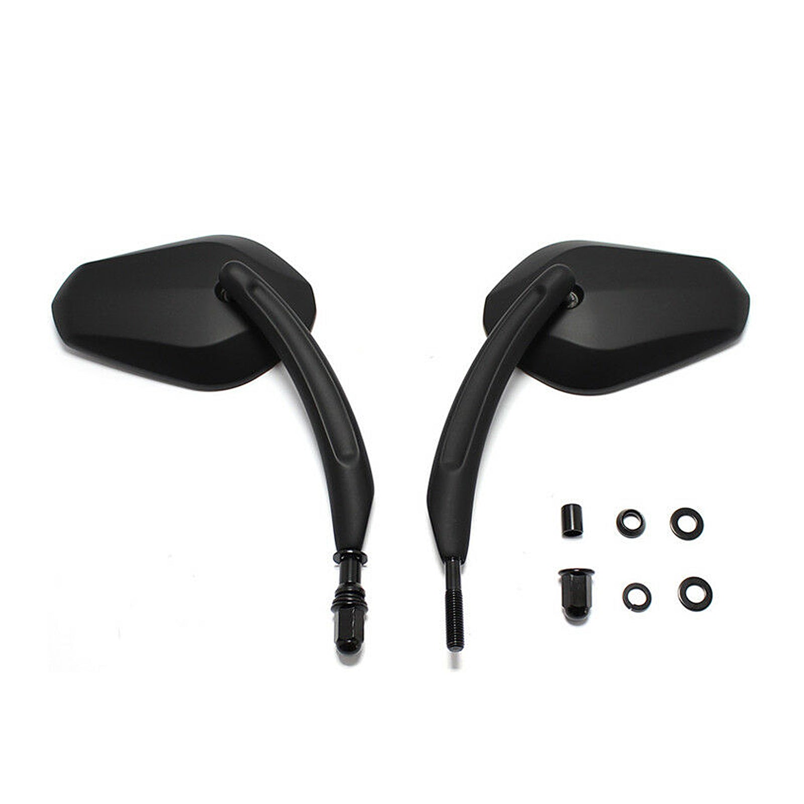 Espejos retrovisores de diamante negro para motocicleta Cruiser Touring Chopper Sportster genérico