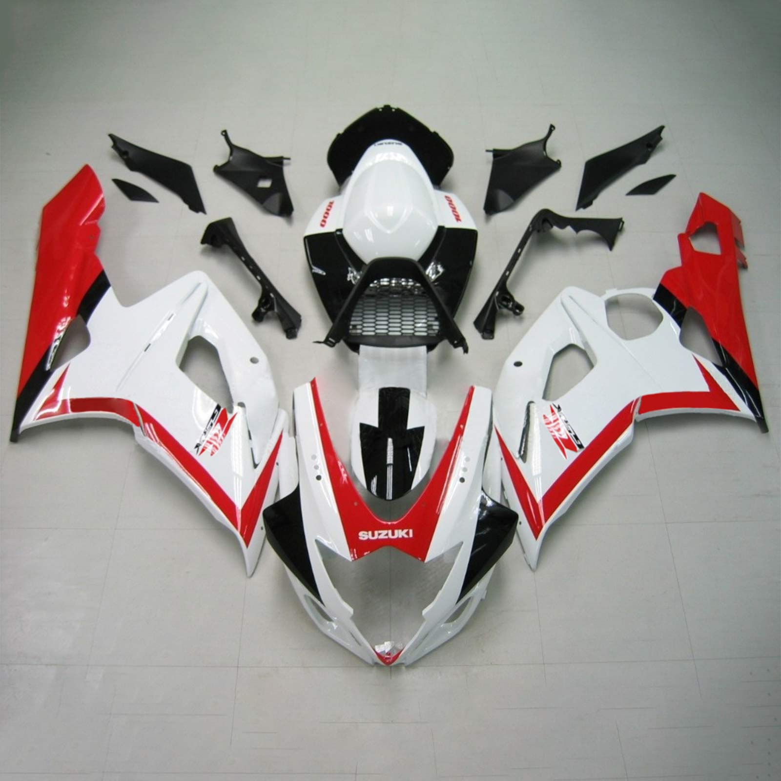Amotopart 2005-2006 Suzuki GSXR1000 Fairing Red&White Kit