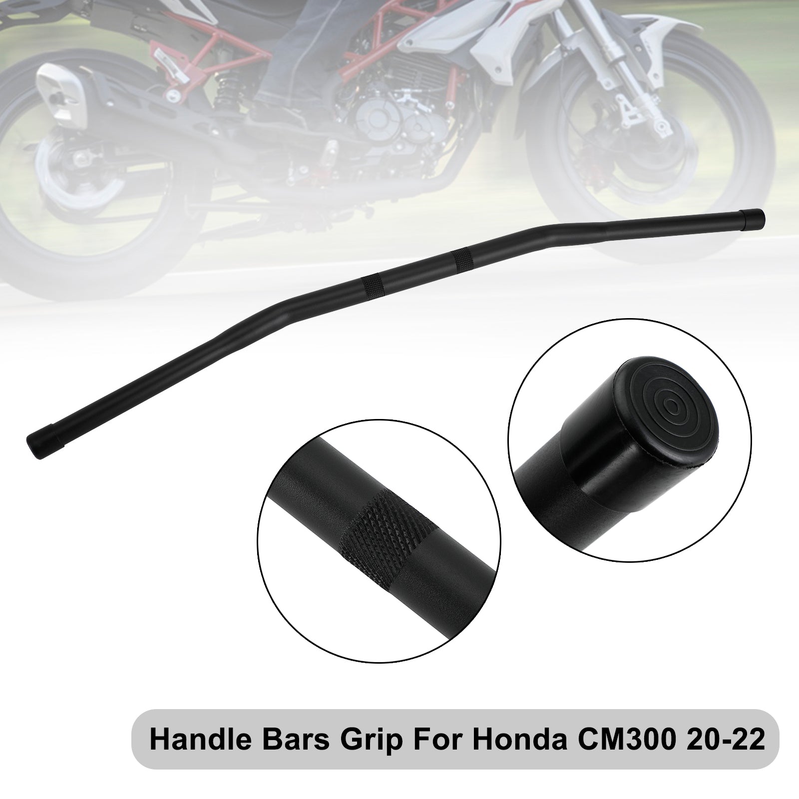 Universal Handle Bar Grips 7/8" 22Mm Black For Honda Cm300 2020-2022 2021