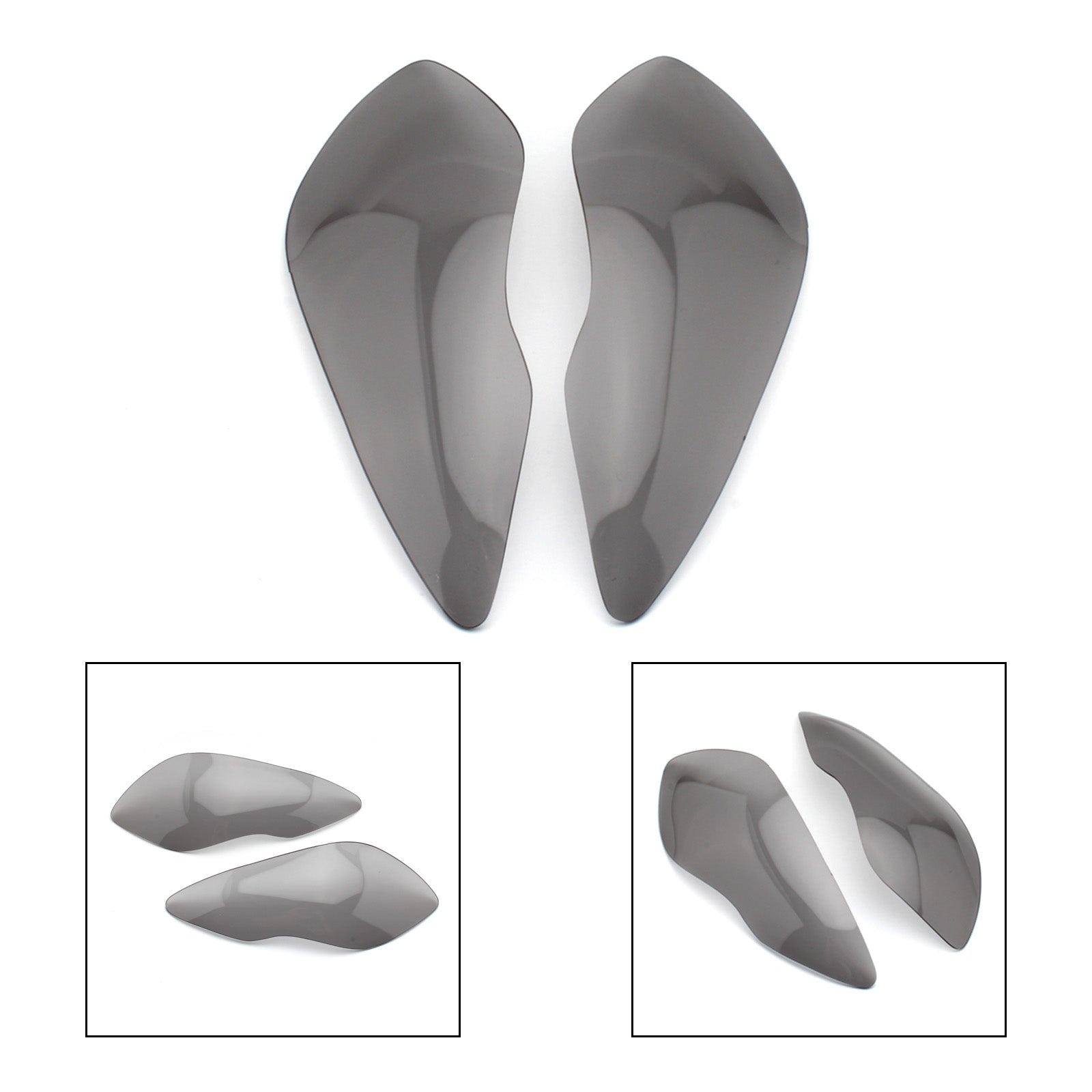 Protector de lente de faro delantero para Kawasaki Zx-636R Zx-6R 09-18, humo genérico