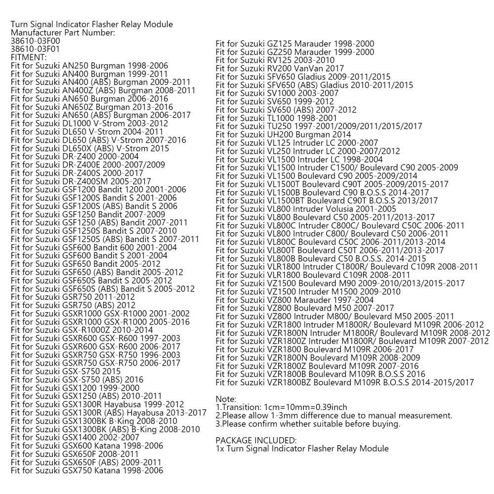 7-Pin Turn signal Relay Flasher FE249JR fit for Suzuki DL650 SV650 GSR750 VL800