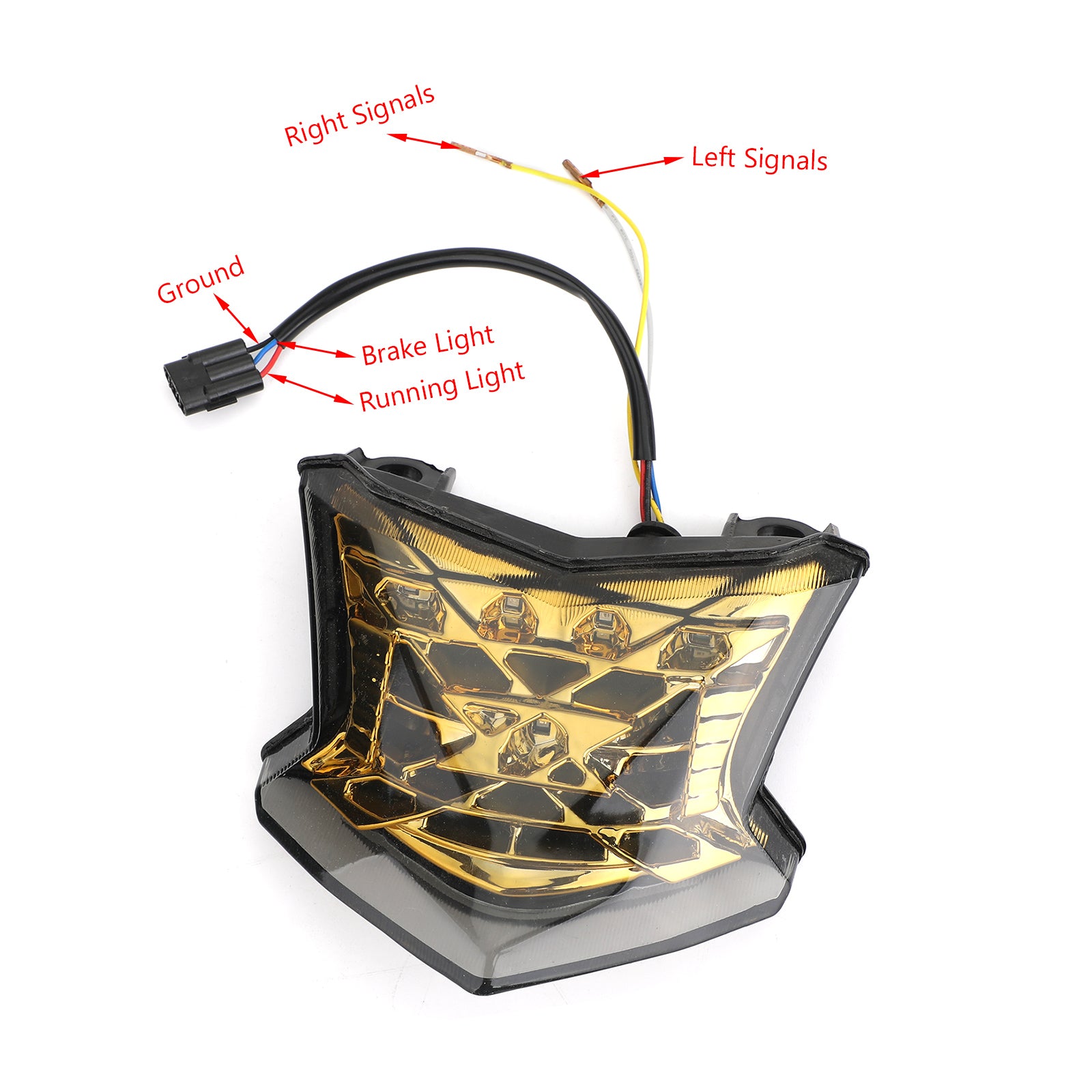 17-24 Kawasaki Z650 Ninja 650 Z900 Srebrne kierunkowskazy LED hamulca Tylne światło