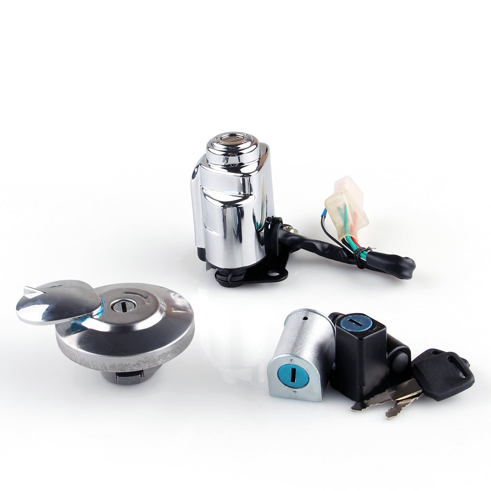 ホンダ スティード VLX 400 シャドウ VLX 用イグニッション スイッチ ロック & 燃料ガス キャップ キー セット