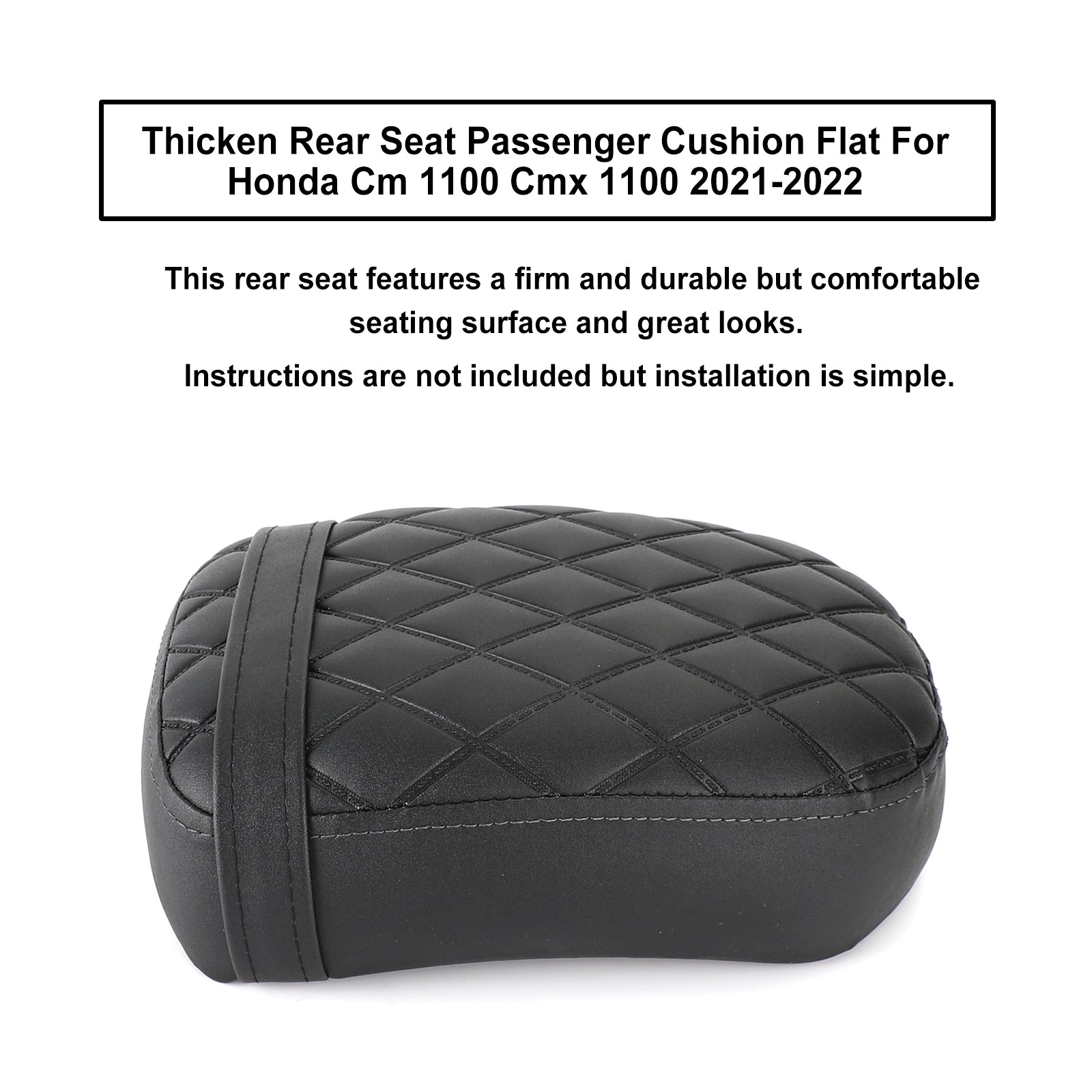 21-24 Honda CM 1100 CMX 1100 Bakre passagerarsäte Piller Saddle Flat Brown