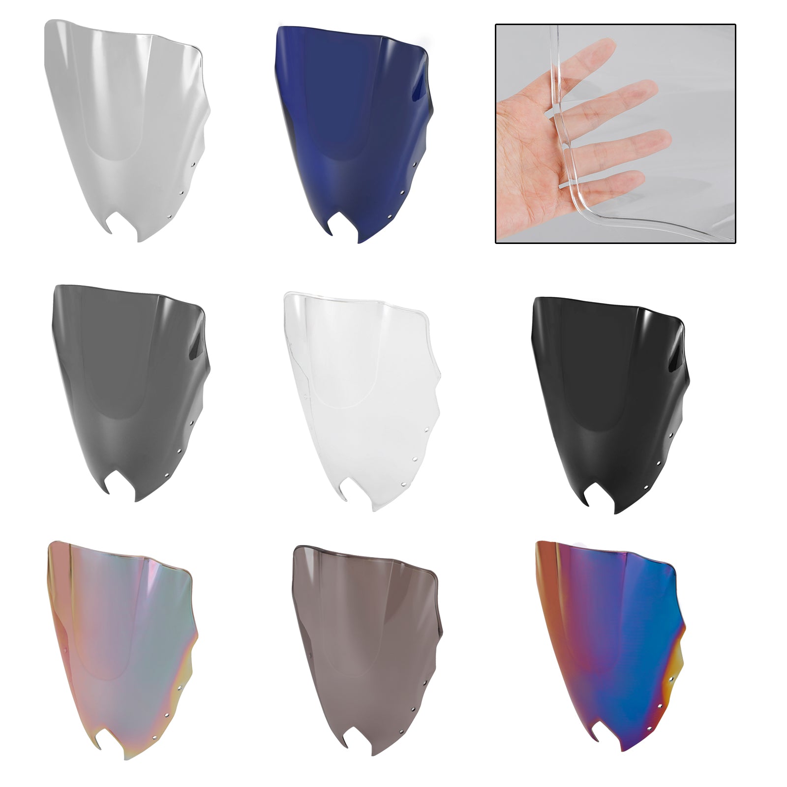 Le pare-brise de moto ABS Ajustement pour Yamaha FZ6R FZ-6R FZS600 2009-2015