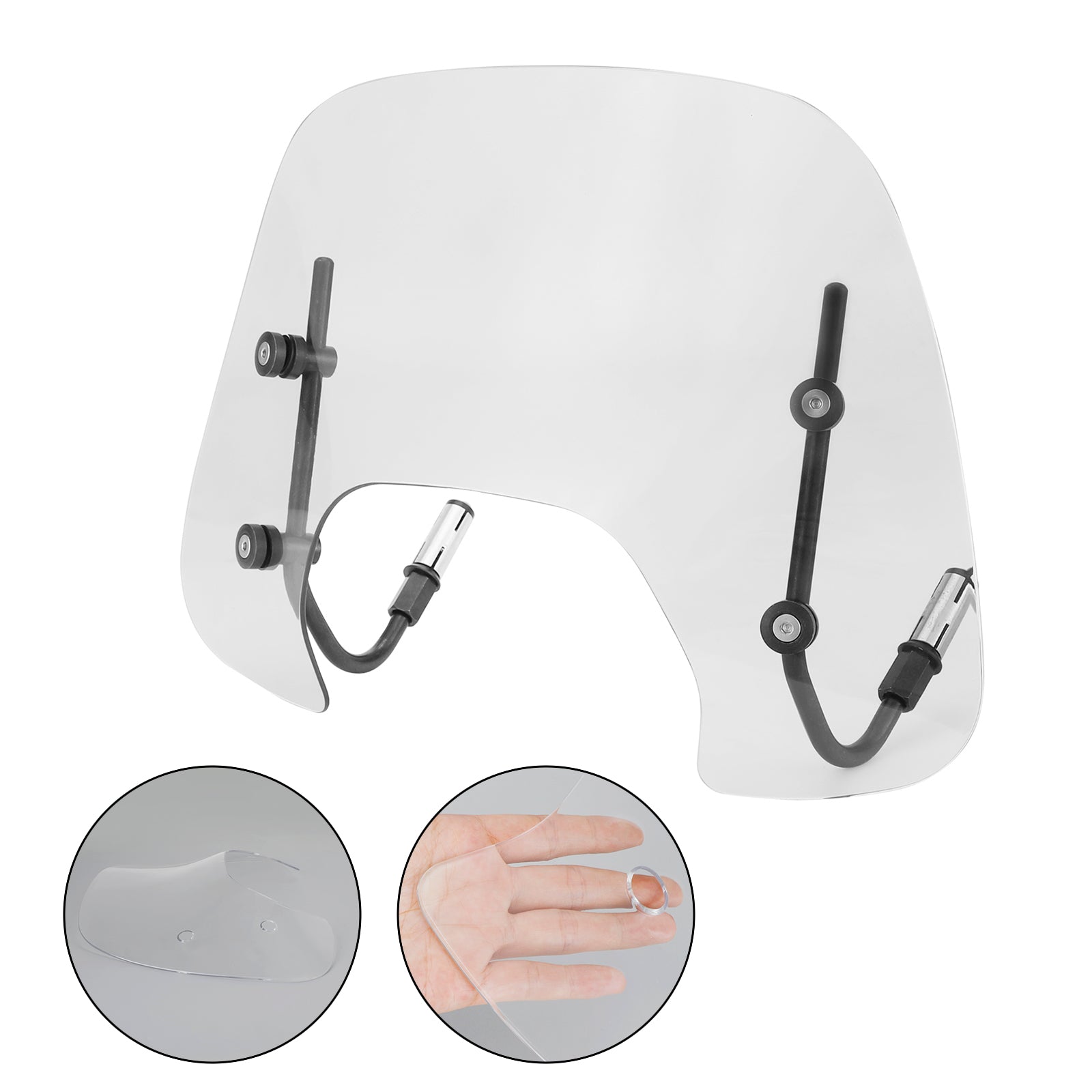 ABS motorcykel forrude forrude pasform til Vespa Sprint 150 2016-2021 generisk