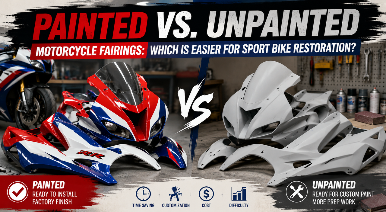 Painted vs. Unpainted Motorcycle Fairings: Which Is Easier for Sport Bike Restoration?