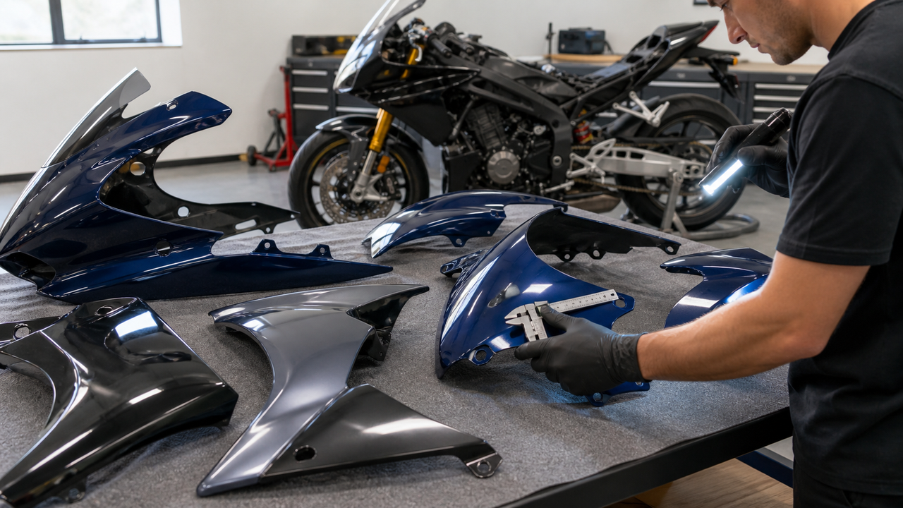 How to Inspect Pre-Painted ABS Fairings Before Installation: Paint, Clear Coat, Tabs, and Alignment
