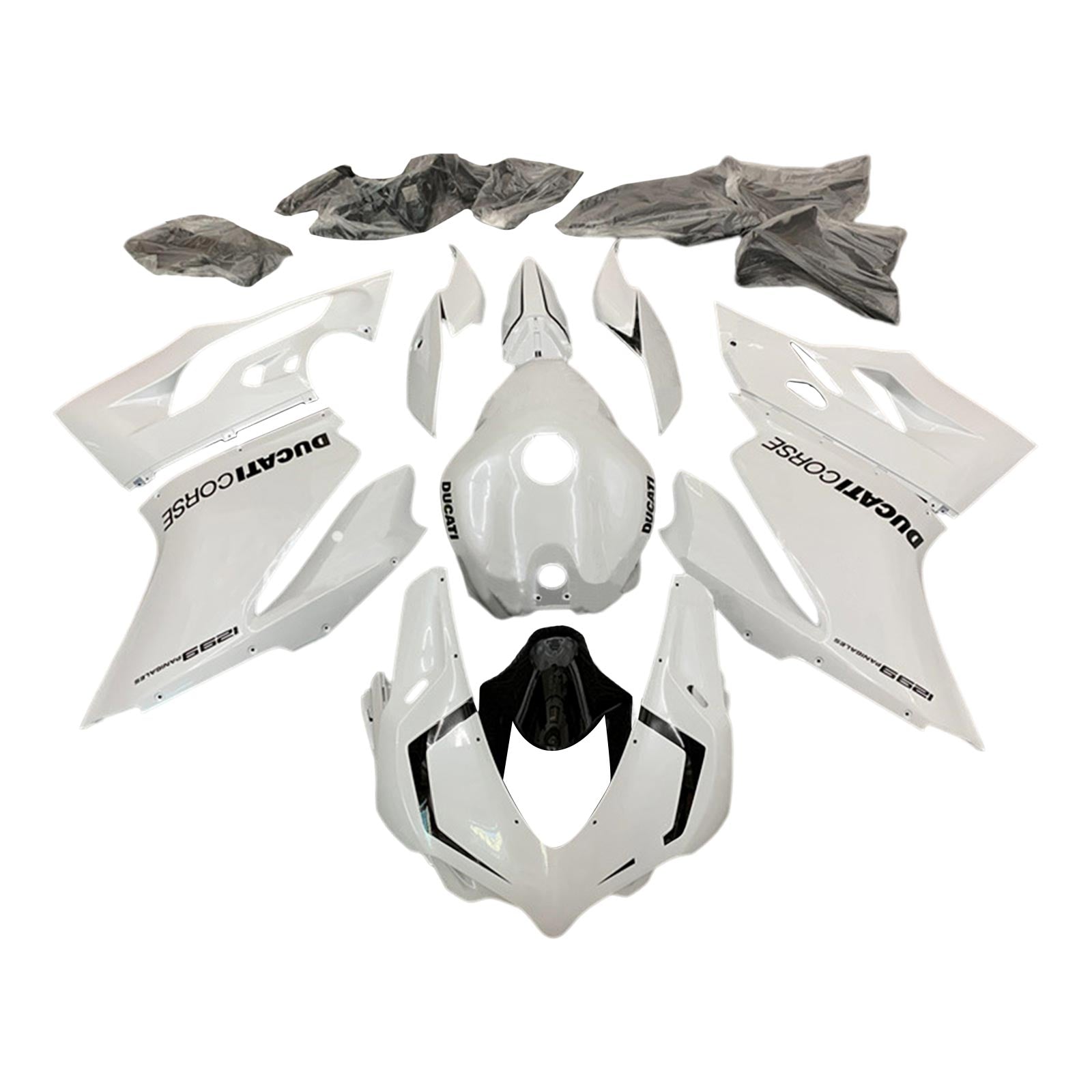 Amotopart 2015-2020 Ducati 1299 959 Bianco con kit carena nera