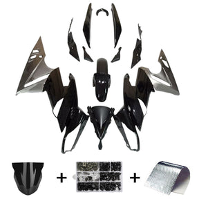 Amotopart 2009-2011 Kawasaki Ninja650 EX650 Kit carena nero grigio e argento