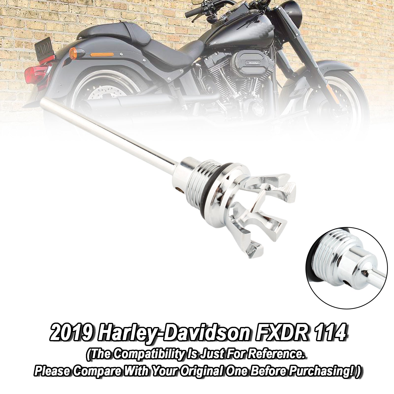 Bouchon de réservoir de jauge d'huile Softail Road Glide Street Bob 1105-0022