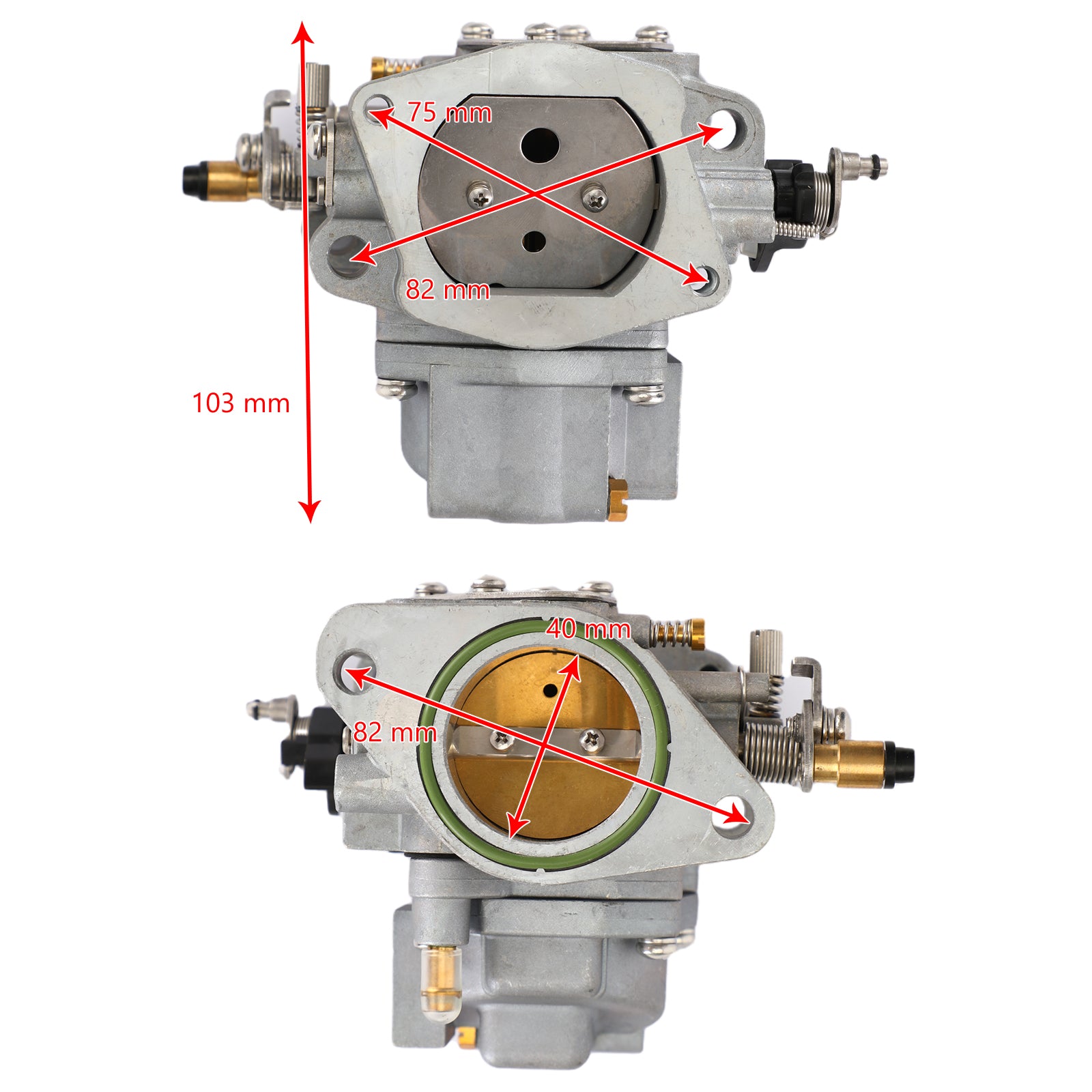 キャブレター キャブレター キャブレター ヤマハ船外機 40HP E40XMH 2 ストローク 66T-14301-02-00 に適合