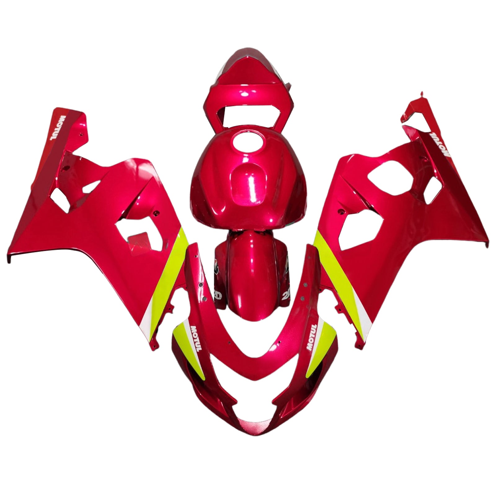 Amotopart 2004-2005 Suzuki GSXR 600/750 Red Yellow Fairing Kit