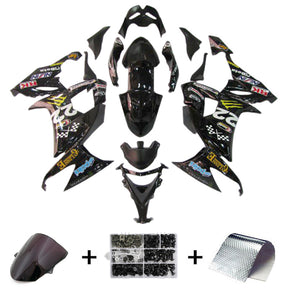 Kit carena Amotopart 2008-2010 Kawasaki ZX10R nero lucido