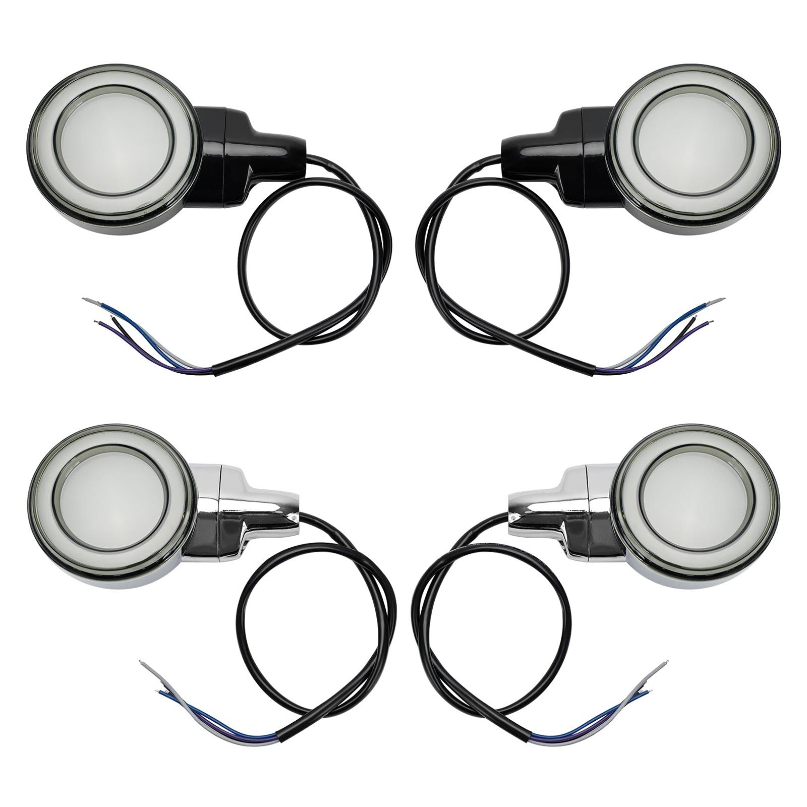LED Flat Front Turn Signal Light For Heritage Softail Classic Touring