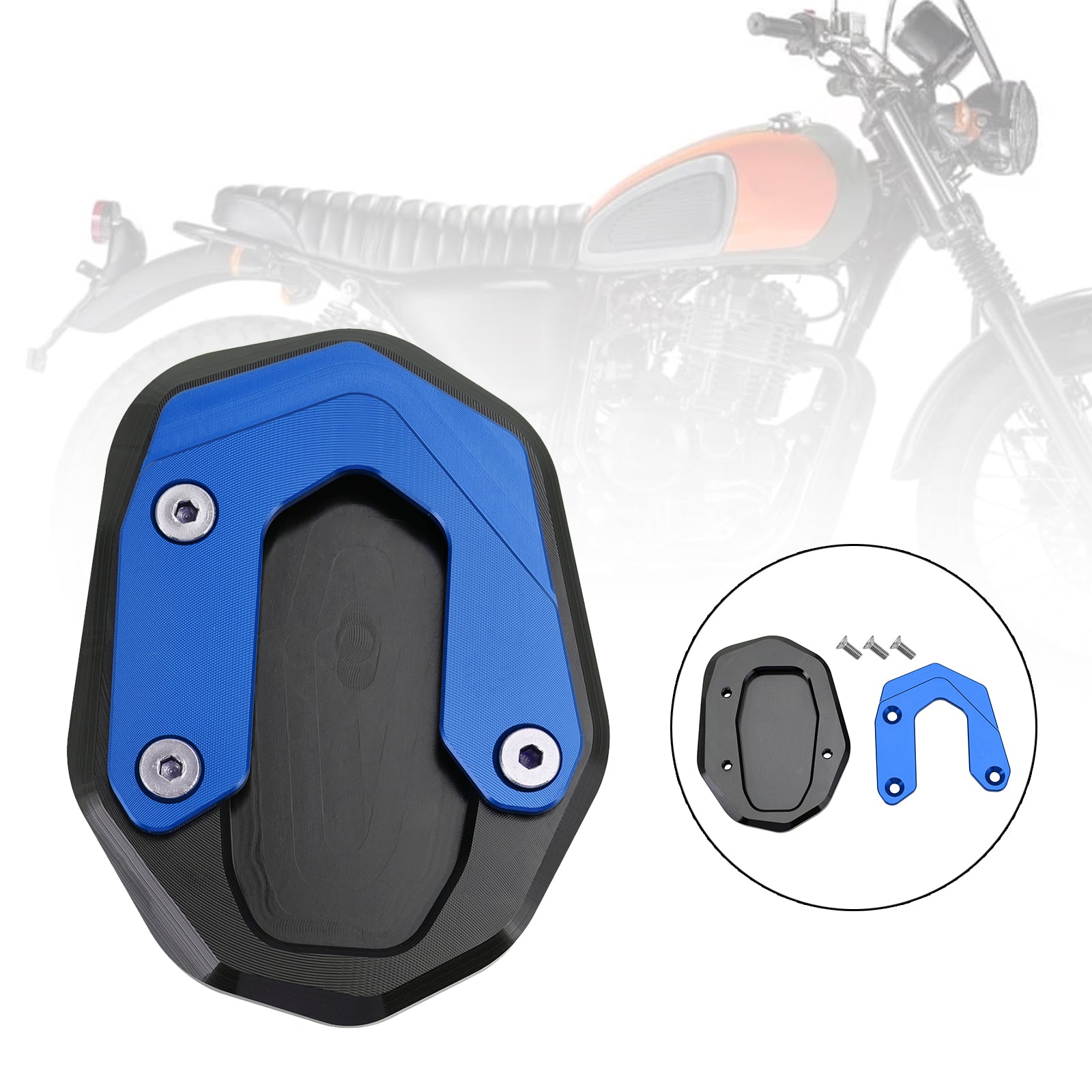 15-20 Ducati Scrambler 400/800/1100 Kickstand Enlarge Plate Pad