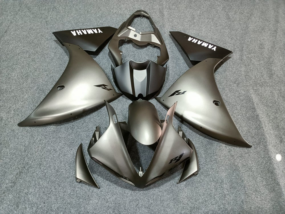 Kit de carénage Amotopart Yamaha YZF 1000 R1 2012-2014 gris mat