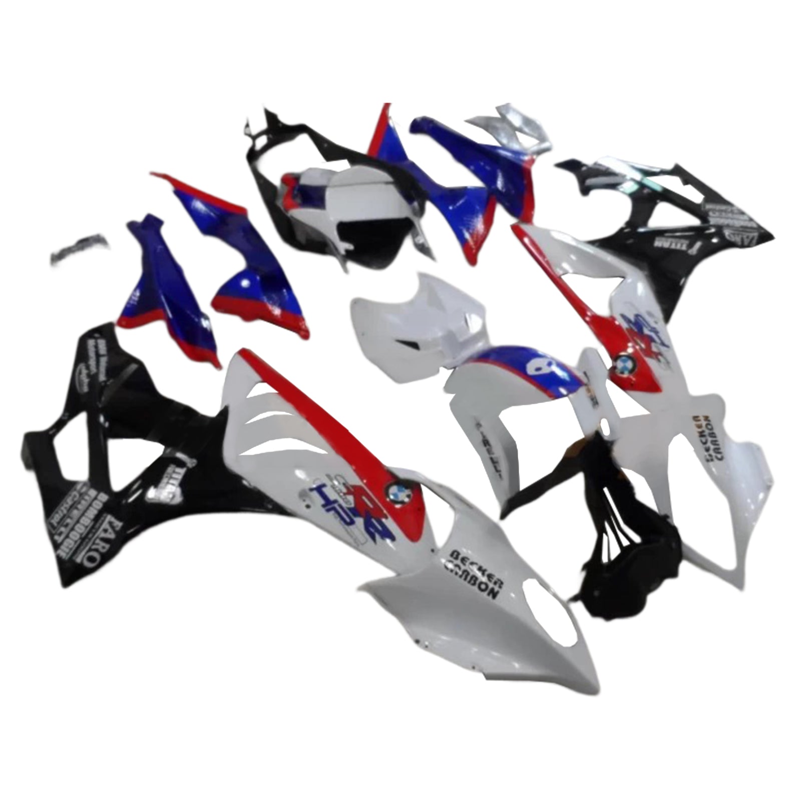 Amotopart Kit carena BMW S1000RR 2009-2014 Blue&amp;Red Style1