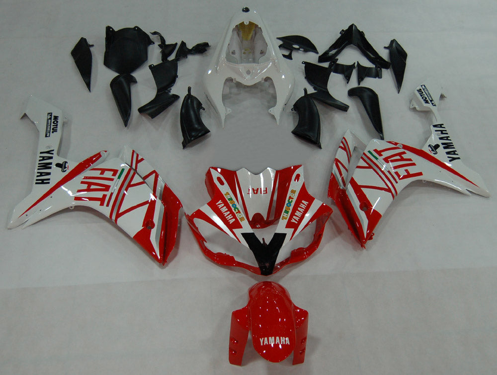 Amotopart 2007-2008 Yamaha YZF 1000 R1 Kit de carénage rouge et blanc Style1