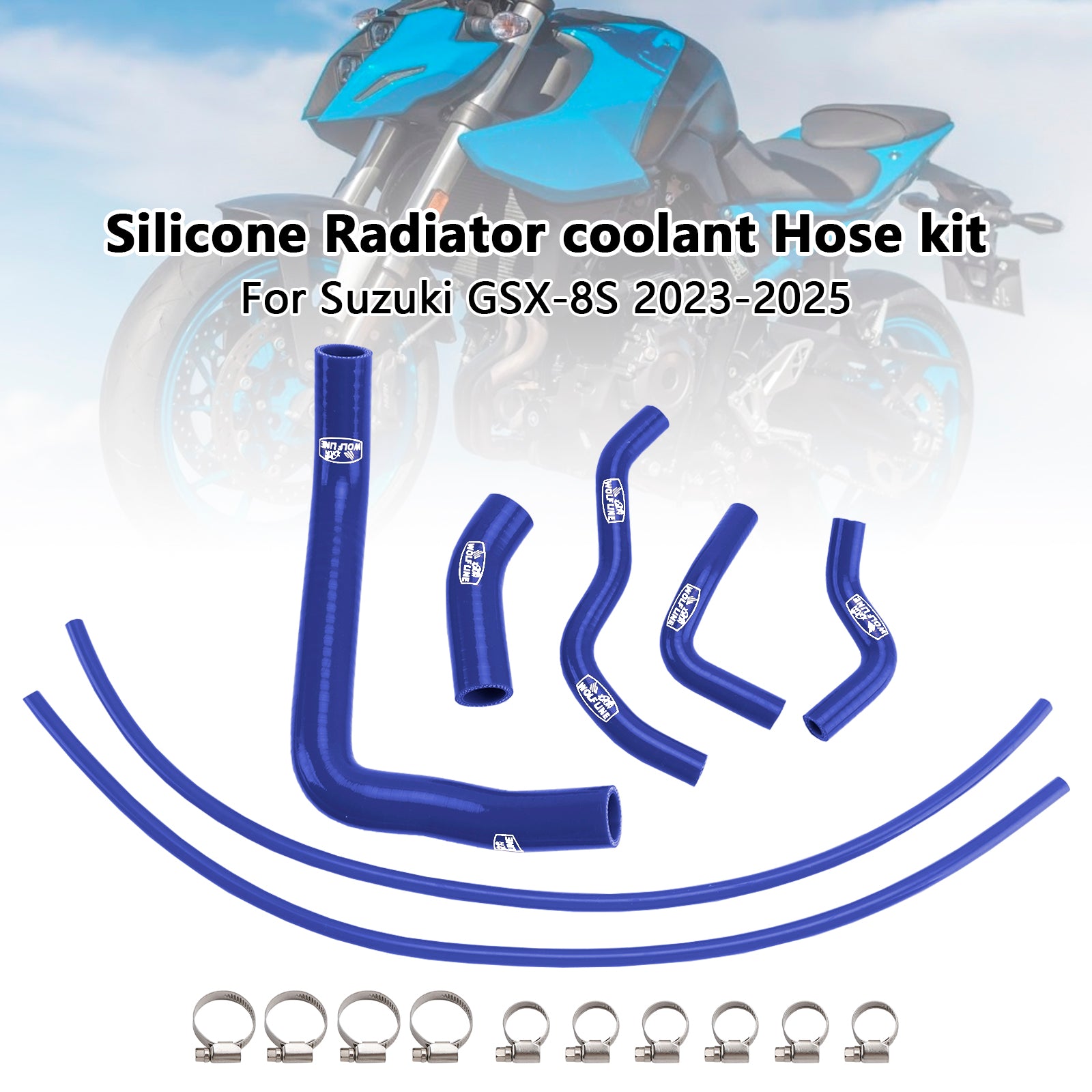 2023-2025 Suzuki GSX-8S Silicone Radiator coolant Hose