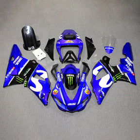 Amotopart 1998-1999 Yamaha YZF 1000 R1 blu e bianco con kit carena Monster Logo Style3