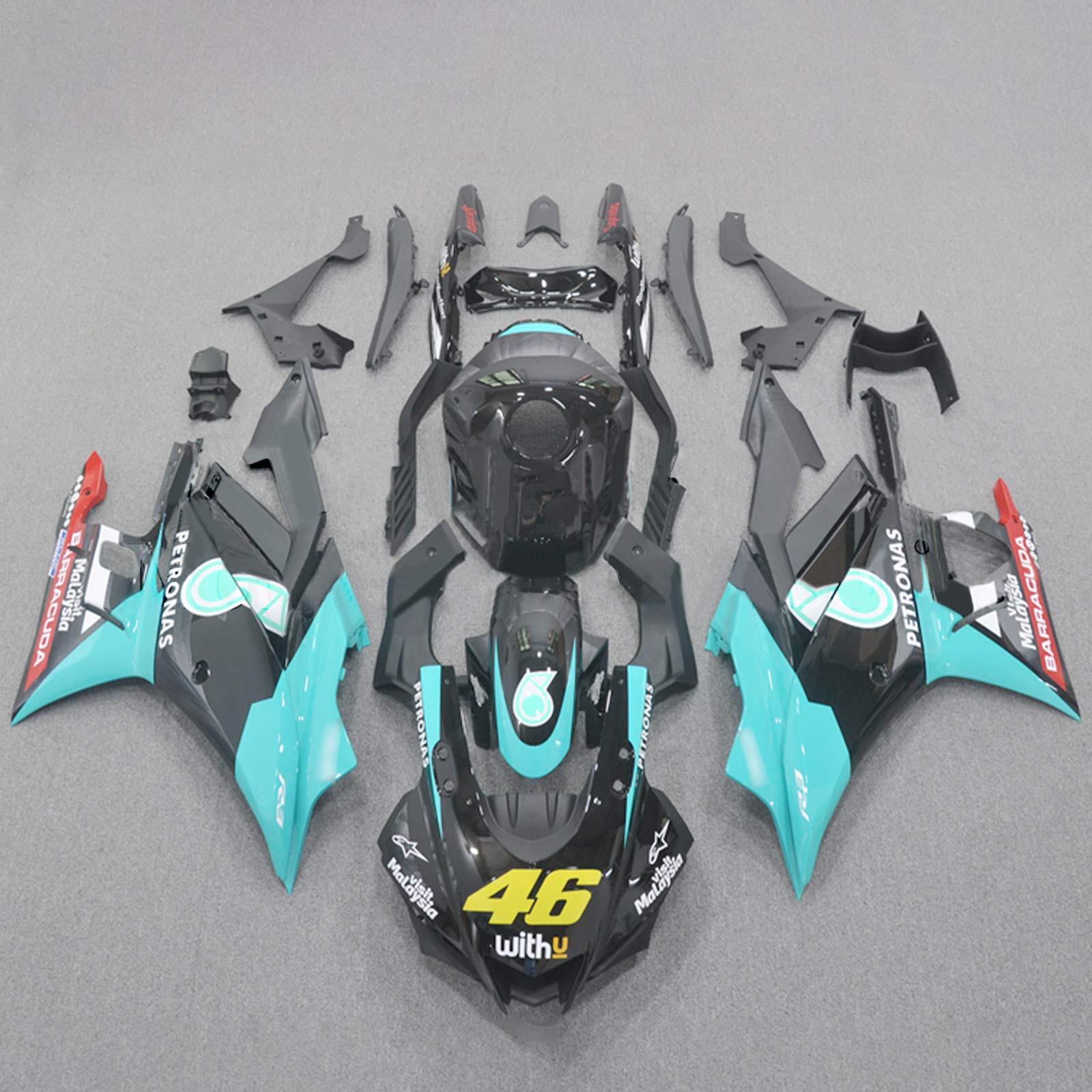 Amotopart 2022-2023 Yamaha YZF-R3 R25 Petronas Fairing Kit