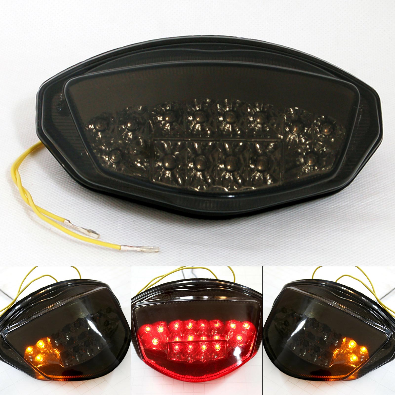 2007-2008 Suzuki GSXR 1000 Integrated LED TailLight Turn Signals Smoke