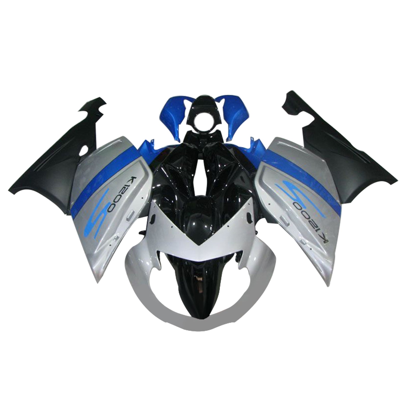 Amotopart 2005-2010 BMW K1200S Blue&Grey Fairing Kit