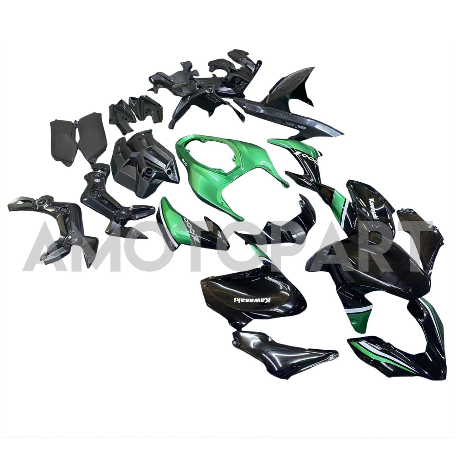 Amotopart 2017-2019 Kawasaki Z900 Black Fairing Kit